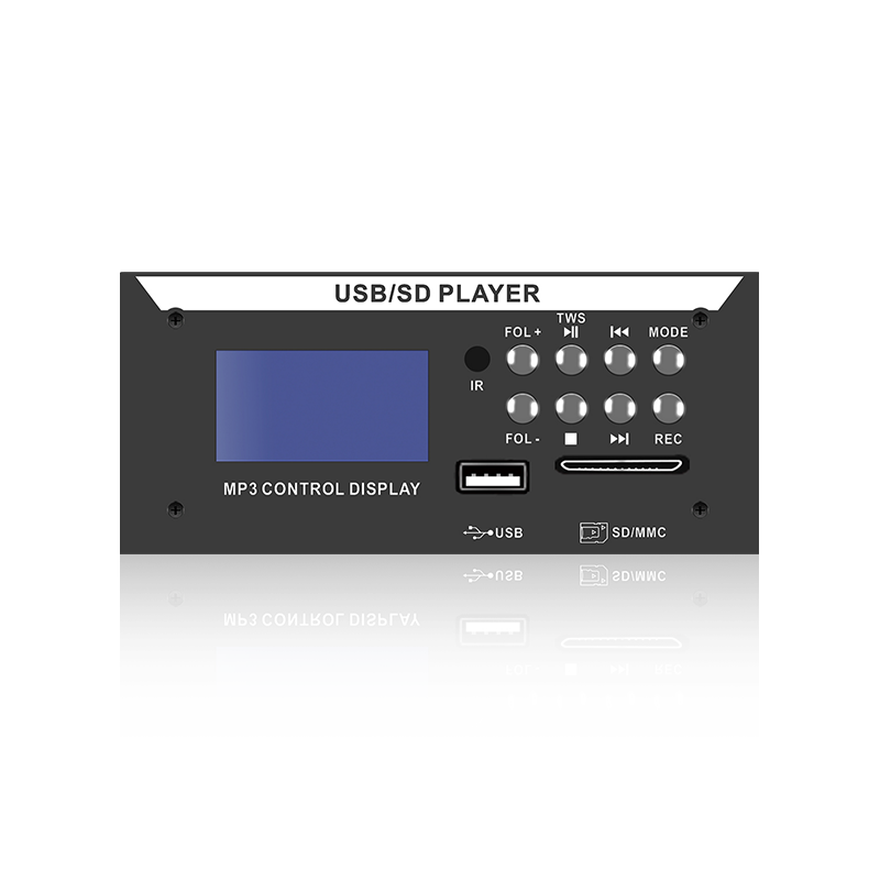 LCD8226: 8 ボタン IR リモート SD/USB コネクタ LCD スクリーン MP3 プレーヤー、Bluetooth、TWS 付き