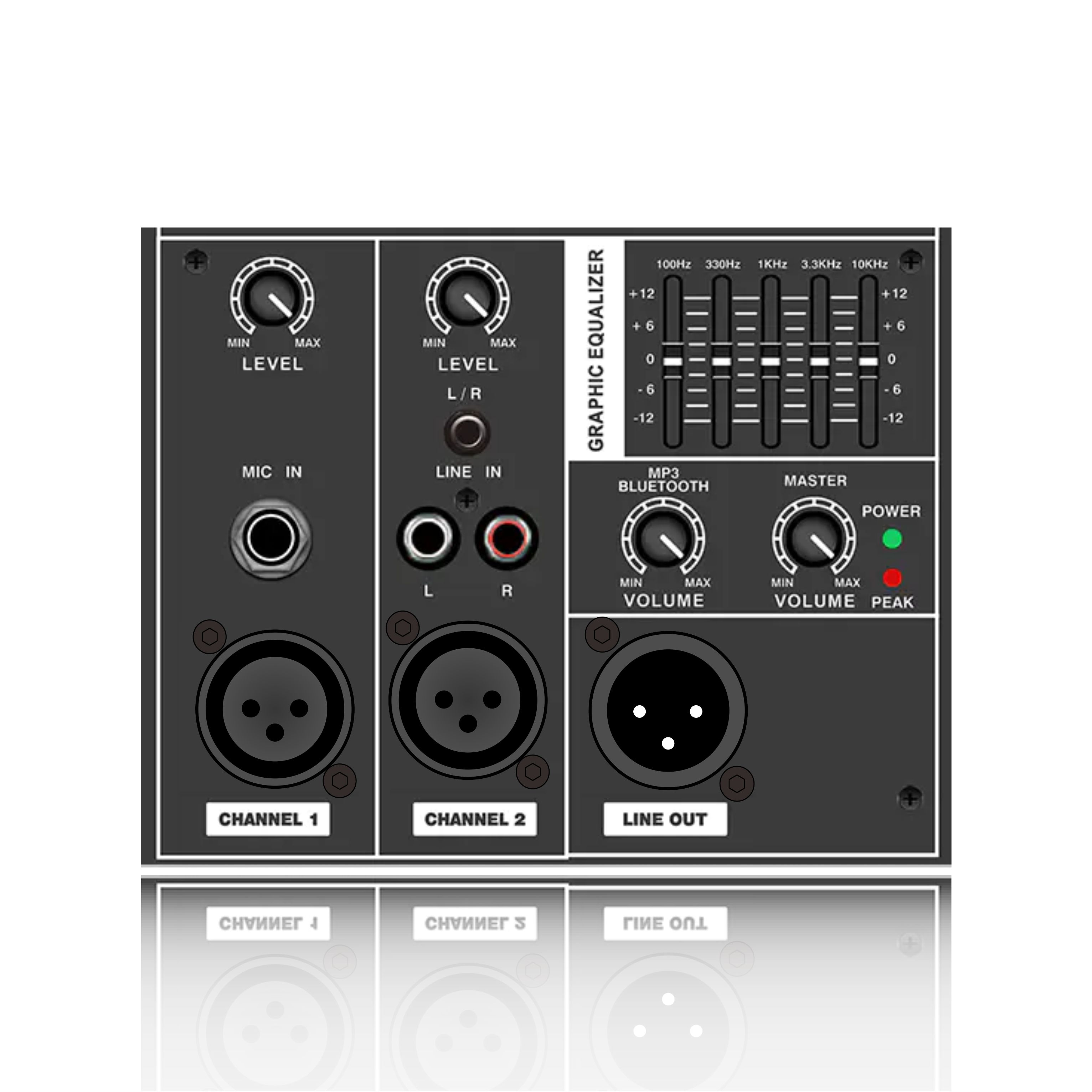 PL32: マルチチャンネルライン入力およびマイク入力電気周波数分割機能モジュール