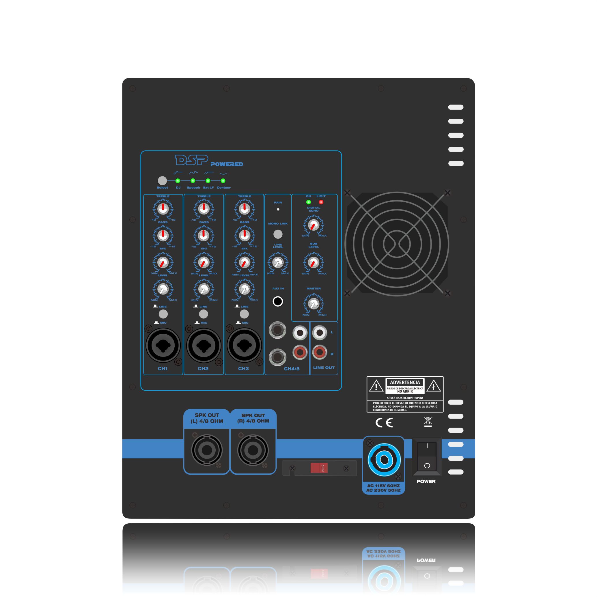 PL82DSP ラインアレイスピーカーシステム パワーアンプ 2.1-2.2