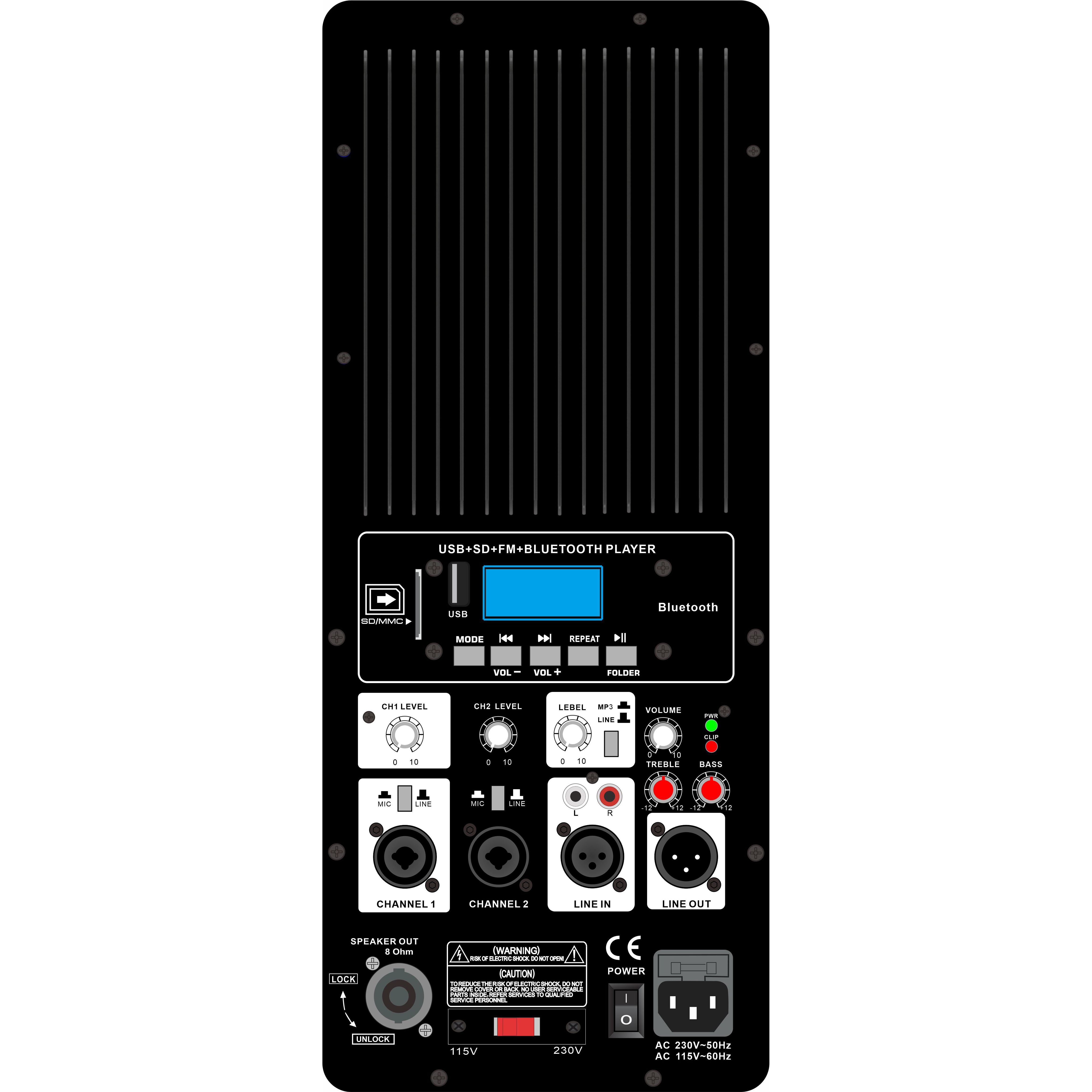 パワードクラスH PAシステムアンプ PL76