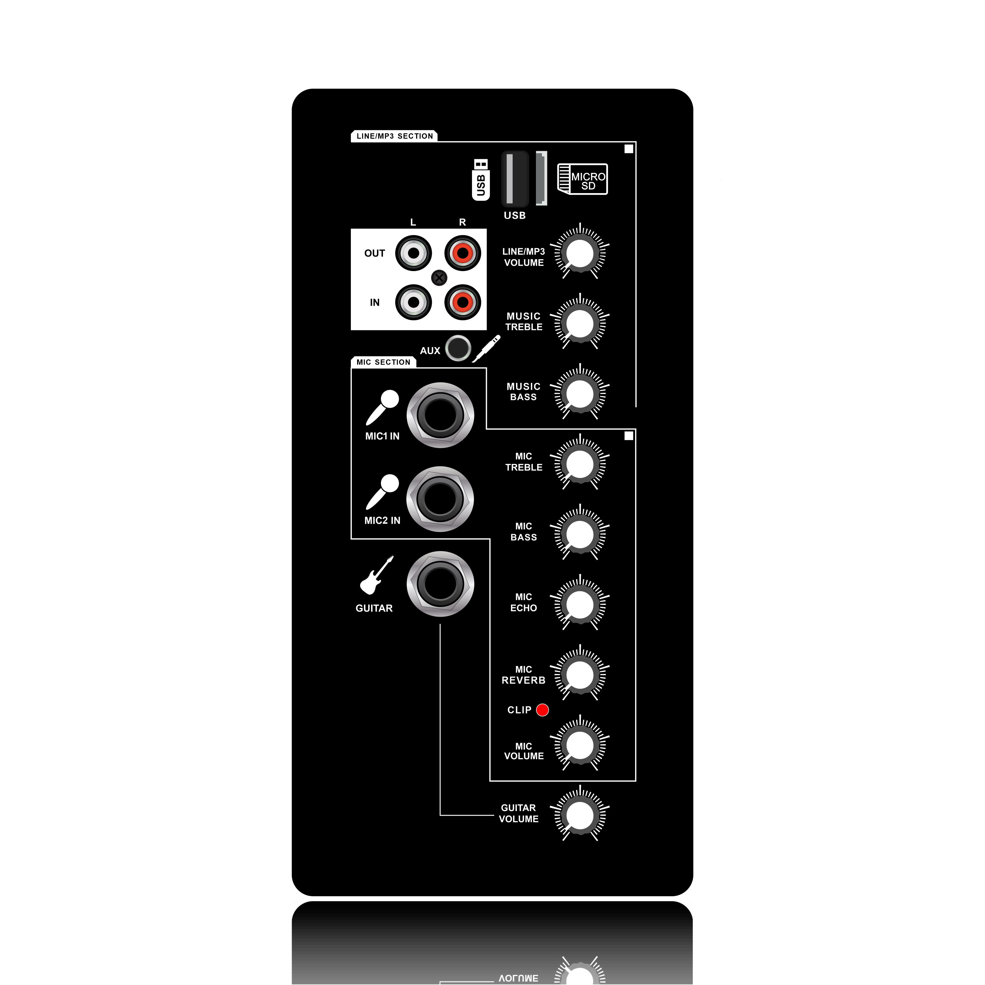 クラス D フルレンジ カラオケ スピーカー アンプ BOOM10