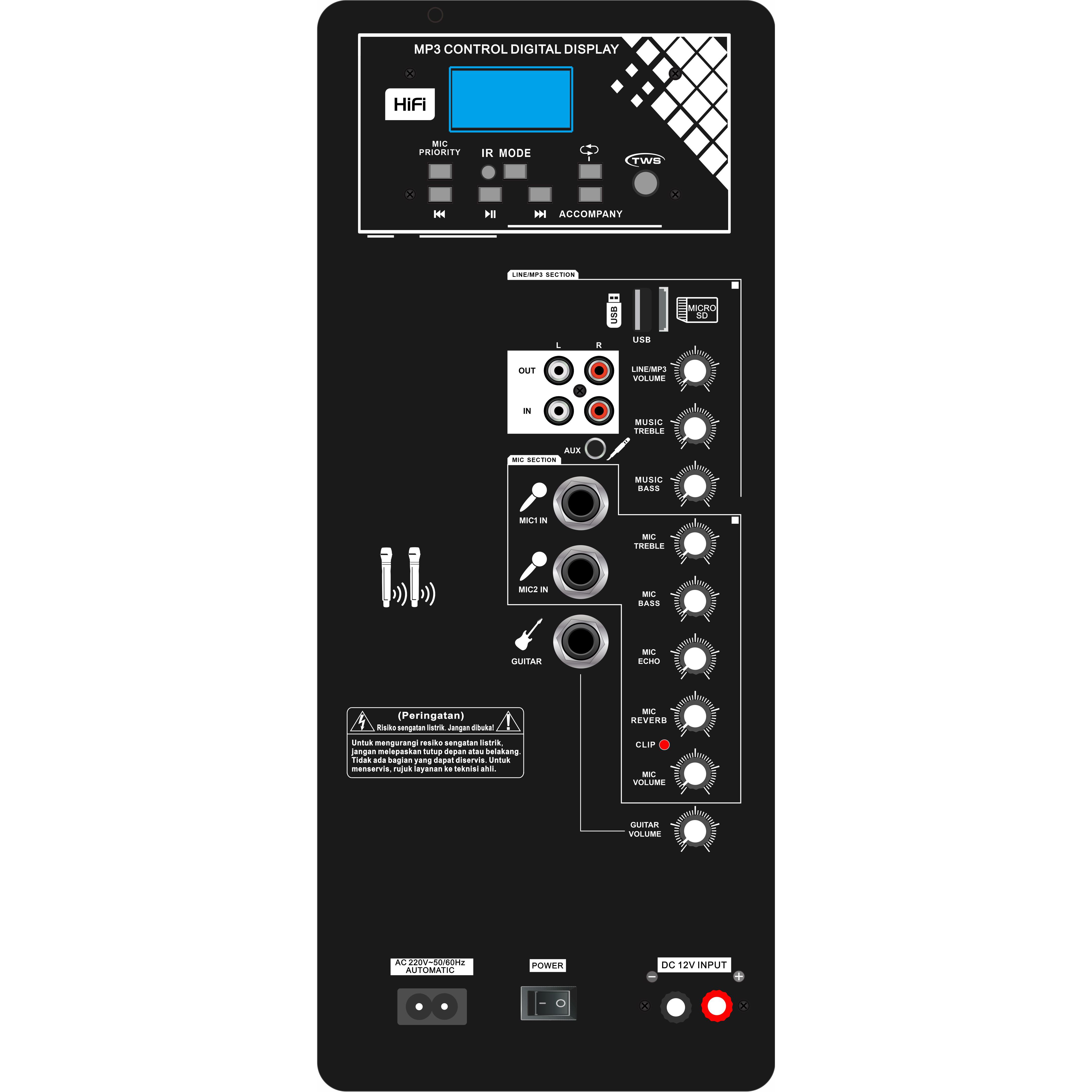 クラス D フルレンジ カラオケ スピーカー アンプ BOOM10