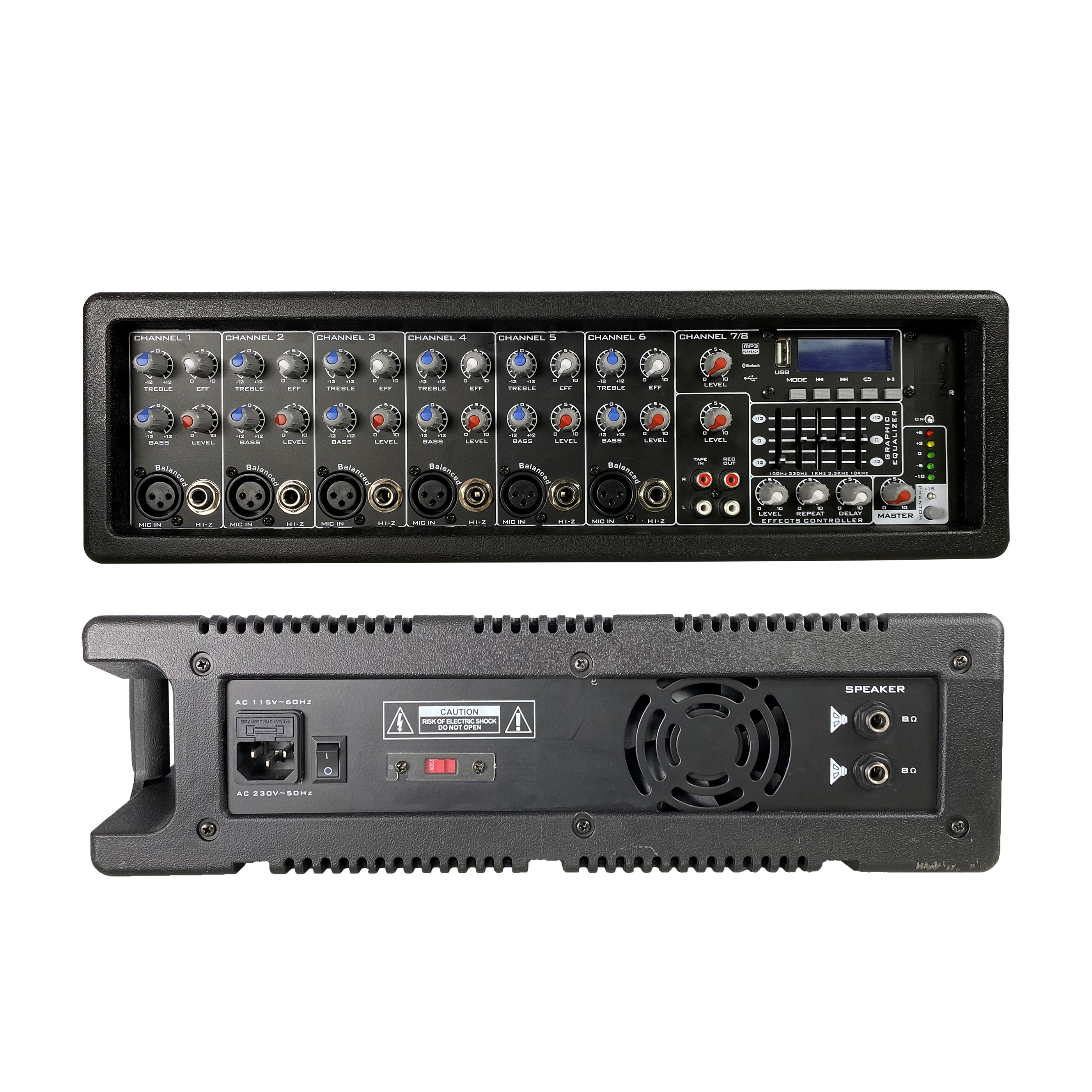プラスチックボックスパワード 8 チャンネル PA ミキサー SD506